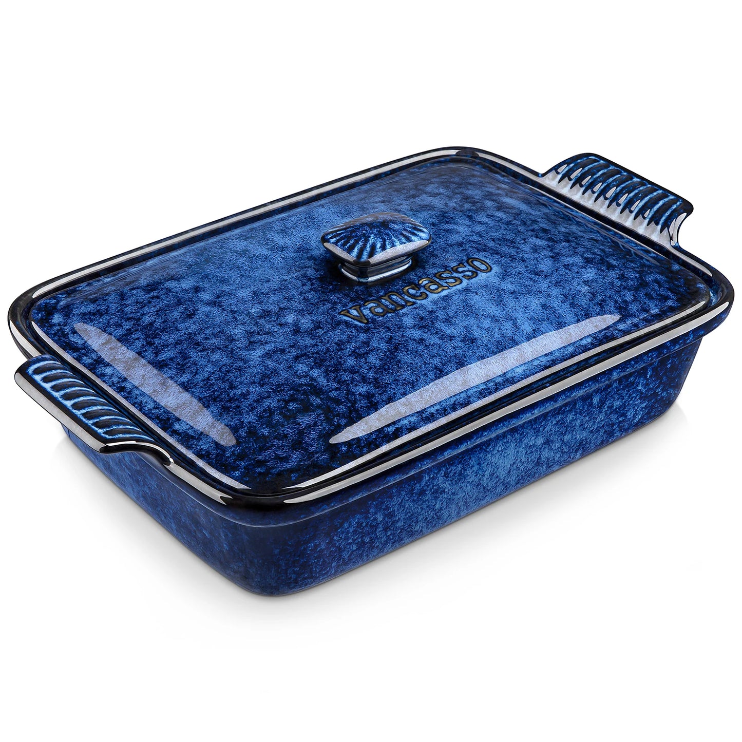 Starry Porcelain Casserole Baking Dish With Lid Microwave Safe