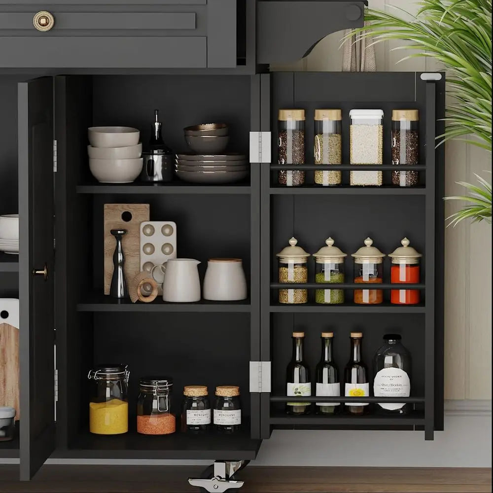 Rolling Kitchen Island Cart With Drop Leaf And Power Outlet