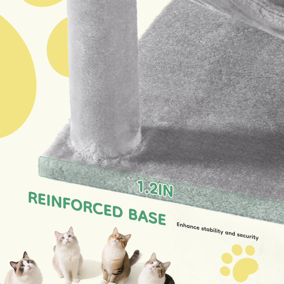 JHK Four Tier Indoor Cat Tree Sisal Scratching Posts