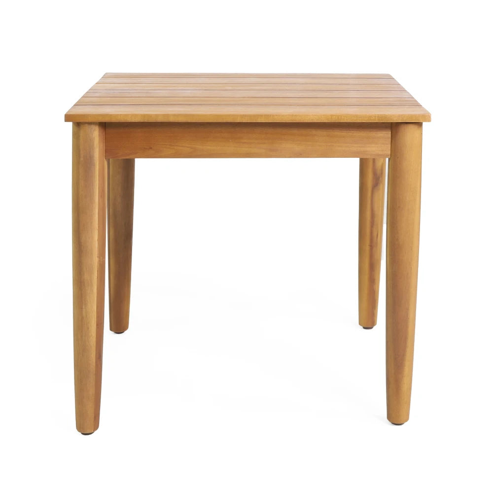 LISM Rustic Acacia Wood Outdoor Side Table With Slat Top