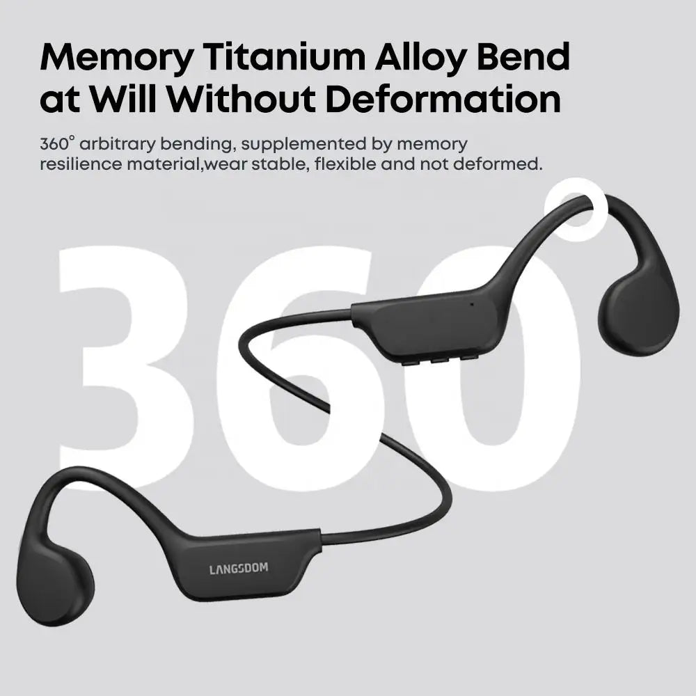 IPX8 Waterproof Bone Conduction Headphones Bluetooth Earbuds With 32GB TF