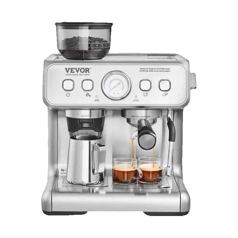 VEVOR 15 Bar Semi Automatic Espresso Machine With Integrated Grinder