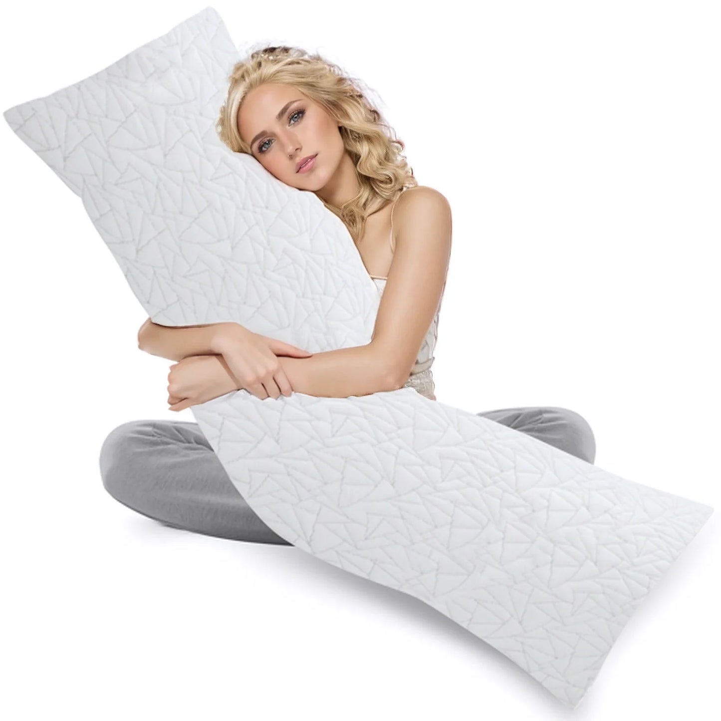 Memory Foam Body Pillow For Adults Supports Ideal Sleep Comfort