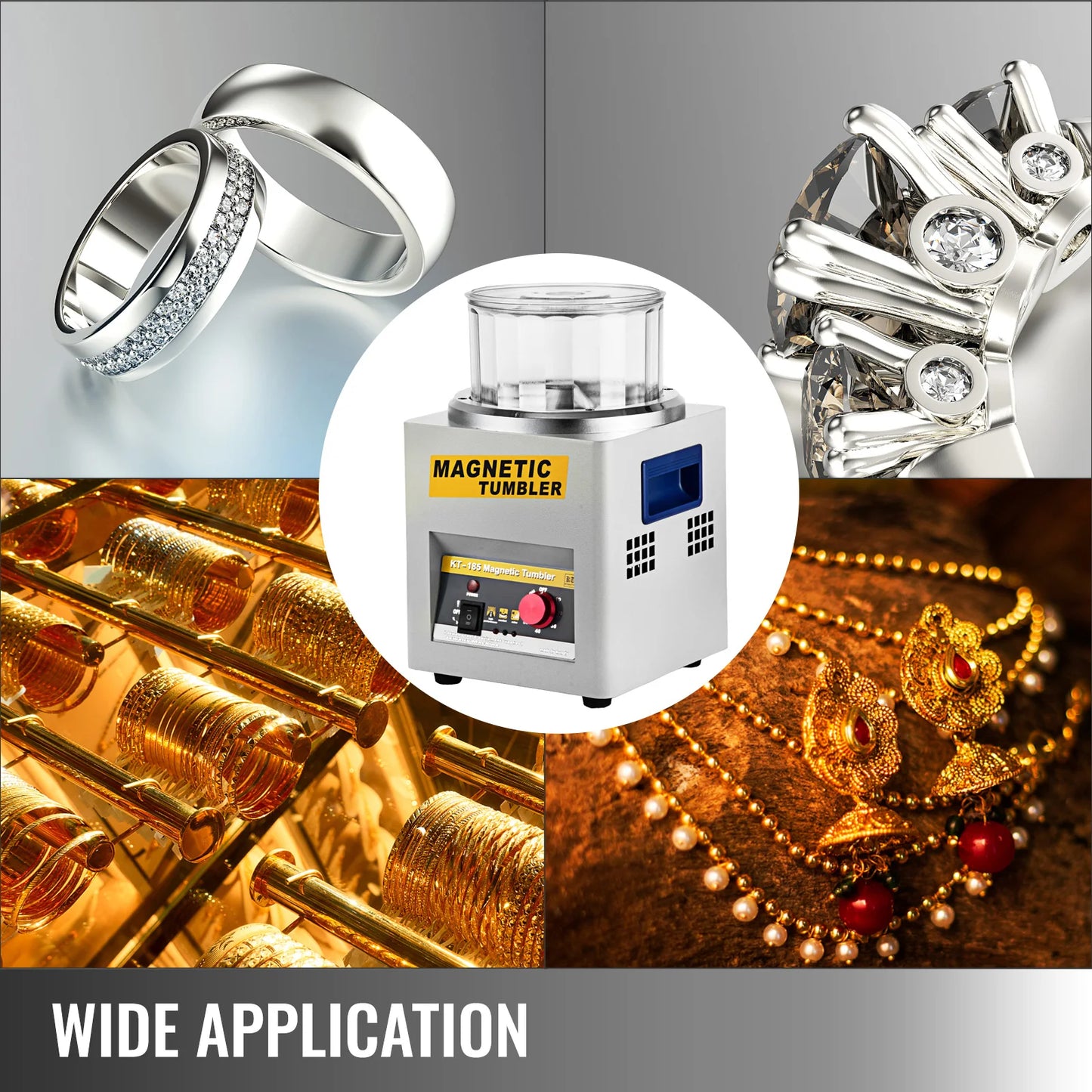 SucceBuy KT-185 Magnetic Tumbler Jewelry Polisher Bidirectional System
