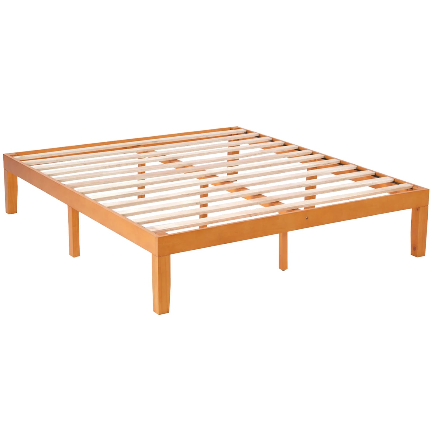 MCQ Platform Bed Frame With Wood Slats Noise Free Assembly