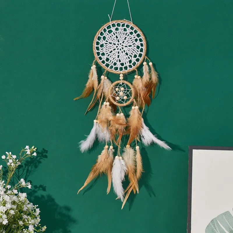 Handcrafted Dream Catcher Moon Dream Chaser Bohemian Wall Decor