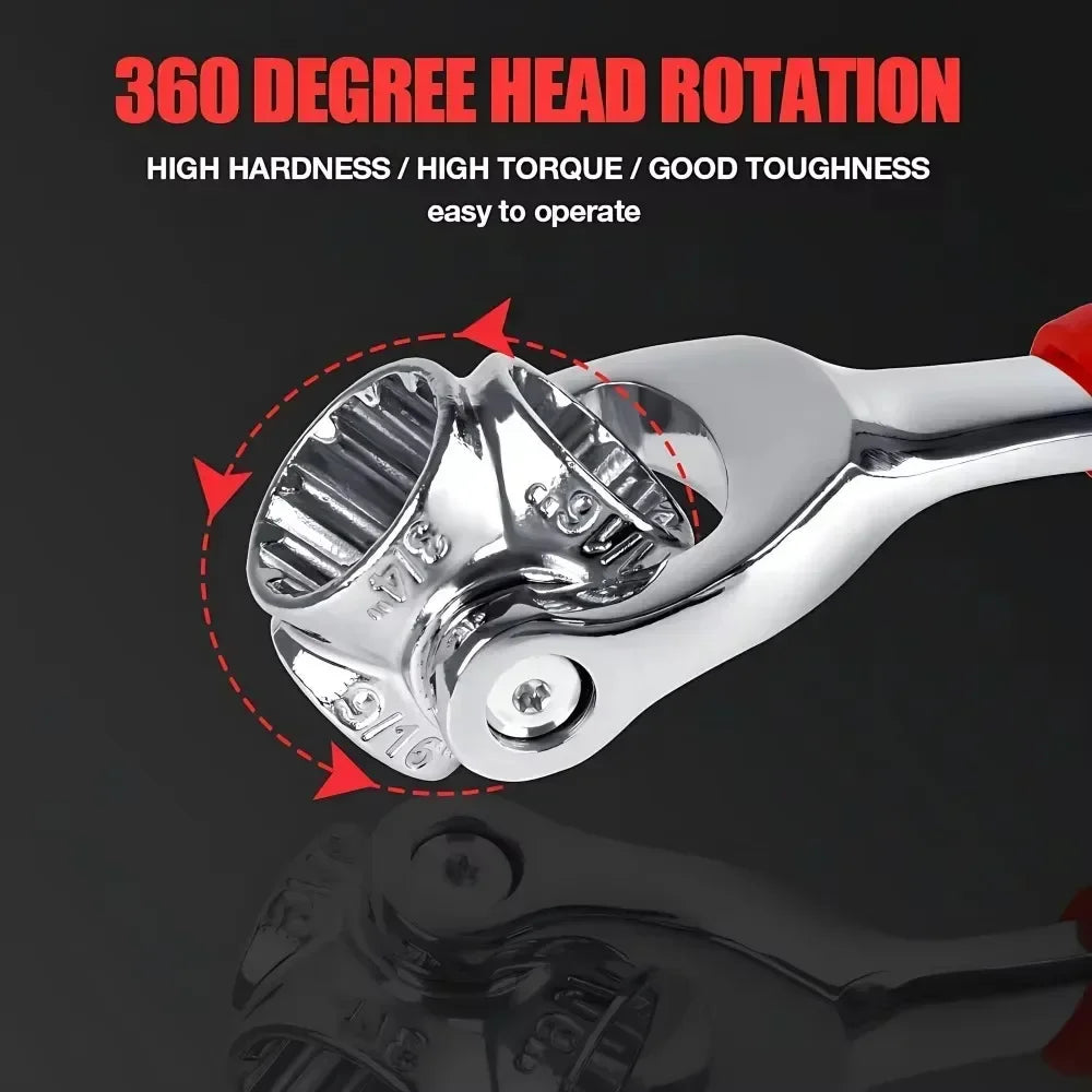 STONEGO 52in1 Universal Spline Wrench Set Rotating 360 Dog Bone