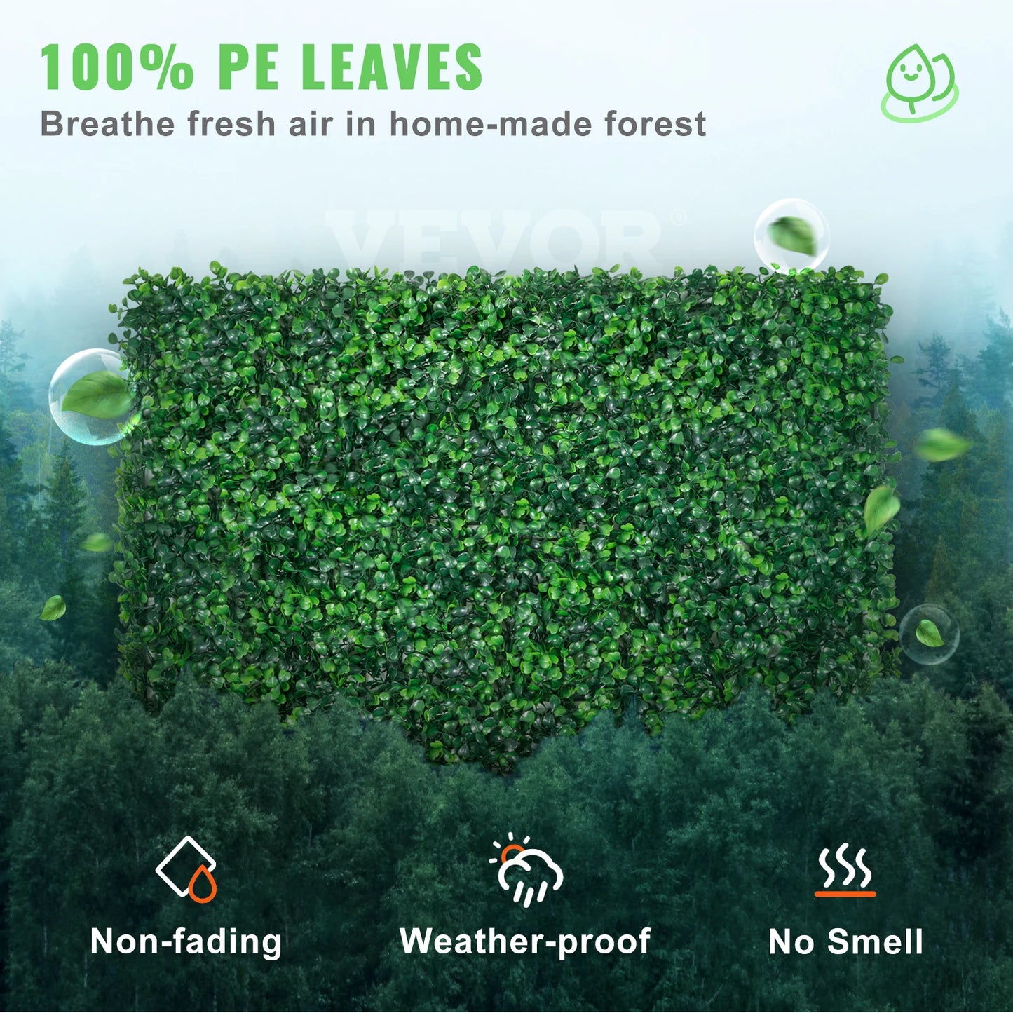 SucceBuy Artificial Boxwood Panel 24 Pcs Hedge Wall Backdrop