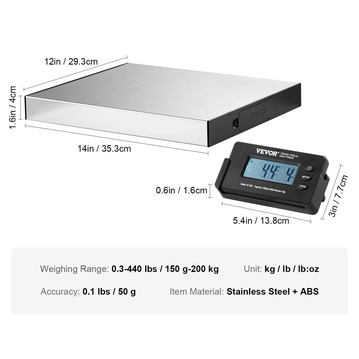 SucceBuy Digital Shipping Scale With LCD Screen for Postal