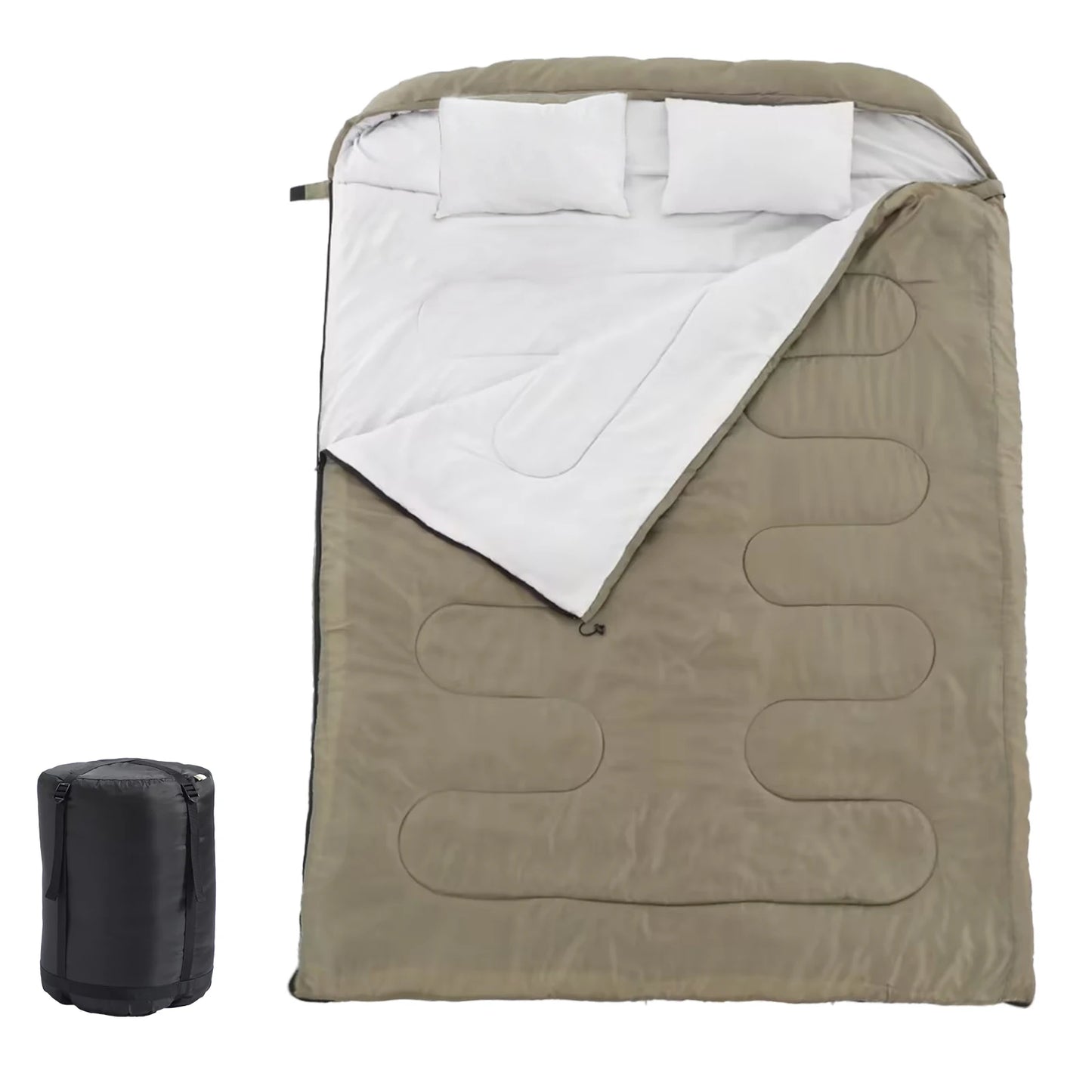 Double Sleeping Bag With Pillow For Two Person Three Season