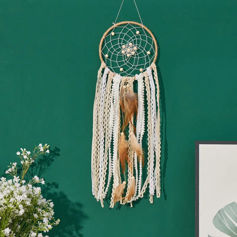 Handcrafted Dream Catcher Moon Dream Chaser Bohemian Wall Decor