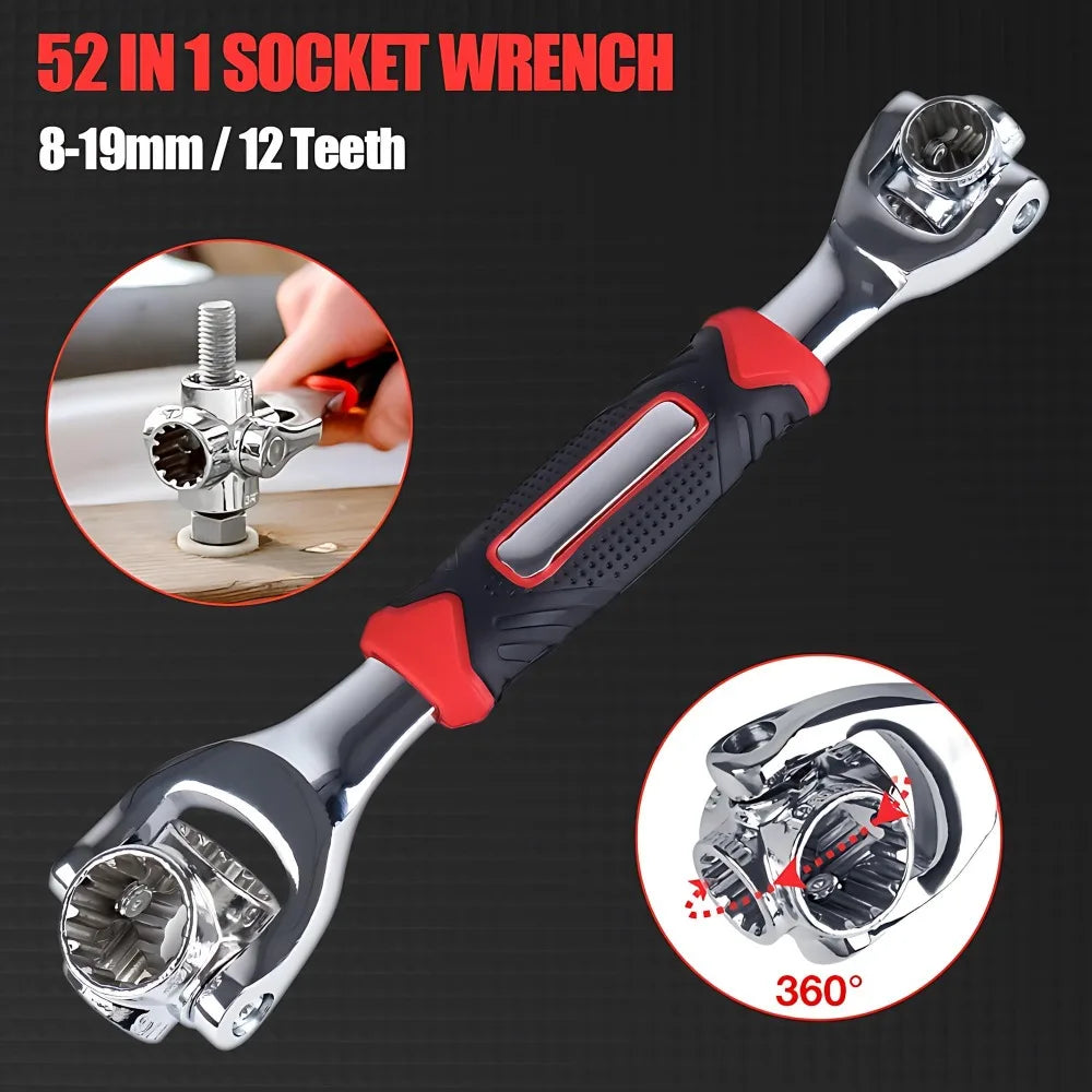 STONEGO 52in1 Universal Spline Wrench Set Rotating 360 Dog Bone