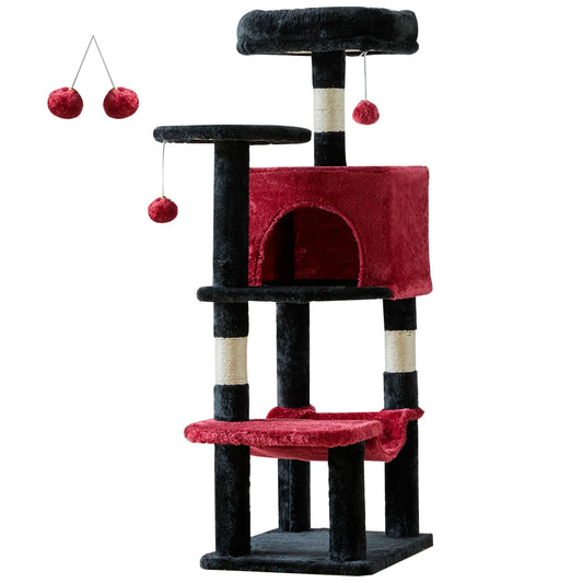 JHK Four Tier Indoor Cat Tree Sisal Scratching Posts
