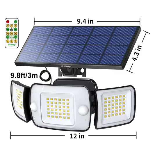 Intelamp Outdoor Solar LED Spotlight With 4000mAh Battery