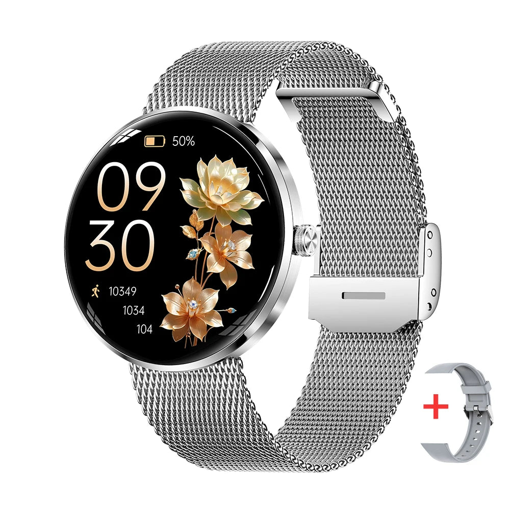 MEVADEN Ultra Thin Stainless Steel Smartwatch AMOLED Display With Bluetooth Call
