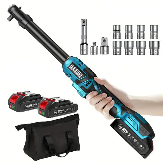 Seesii 21V Cordless Electric Ratchet Wrench With Battery Included