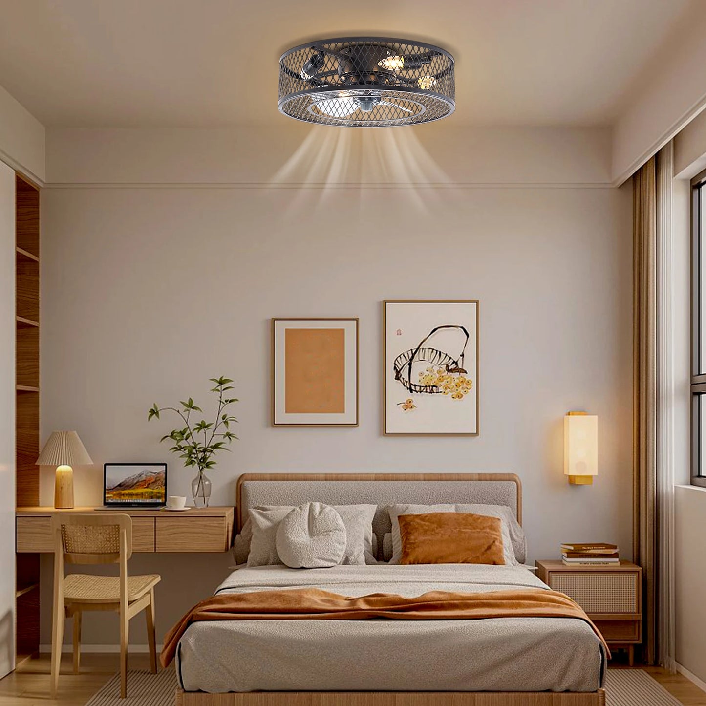 Ceiling Fan Pendant Light With E27 Socket No Bulbs Included