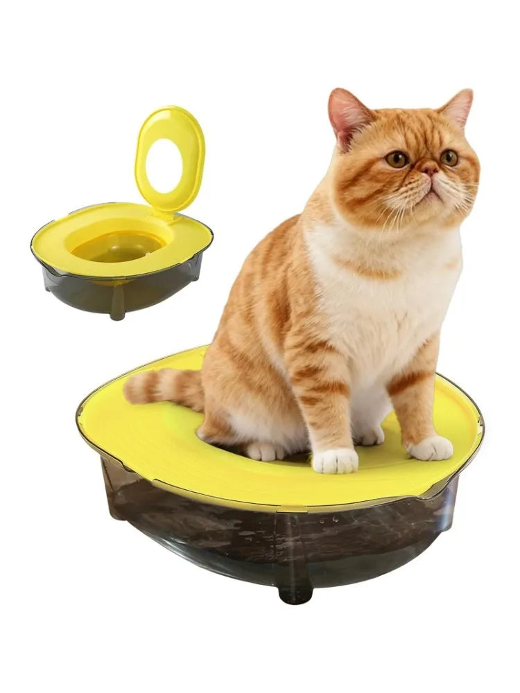 Cat Litter Box Set Splash Proof Odor Resistant Toilet Pan