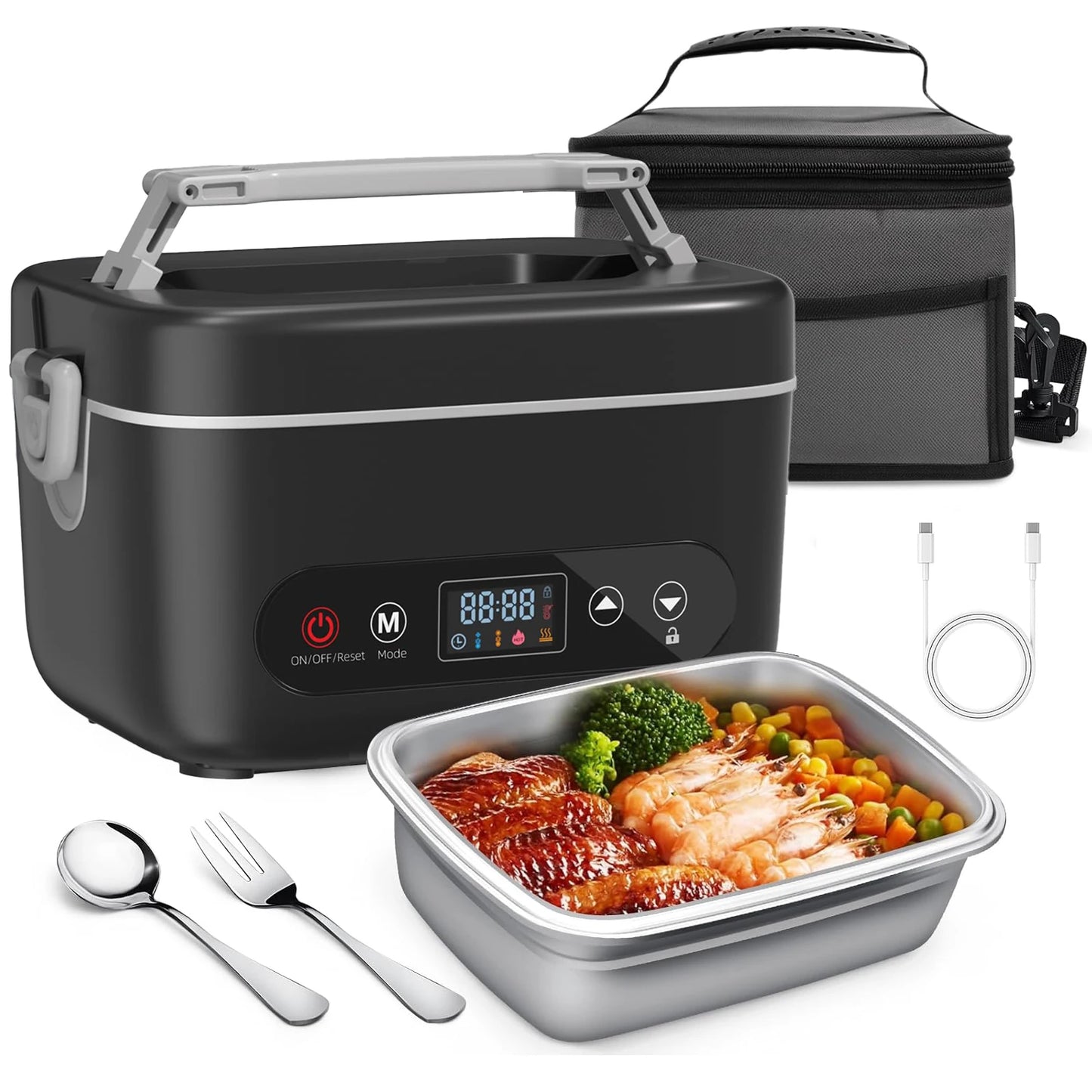 Wireless Lunch Box 12000mAh Heater With FiveSided Heating