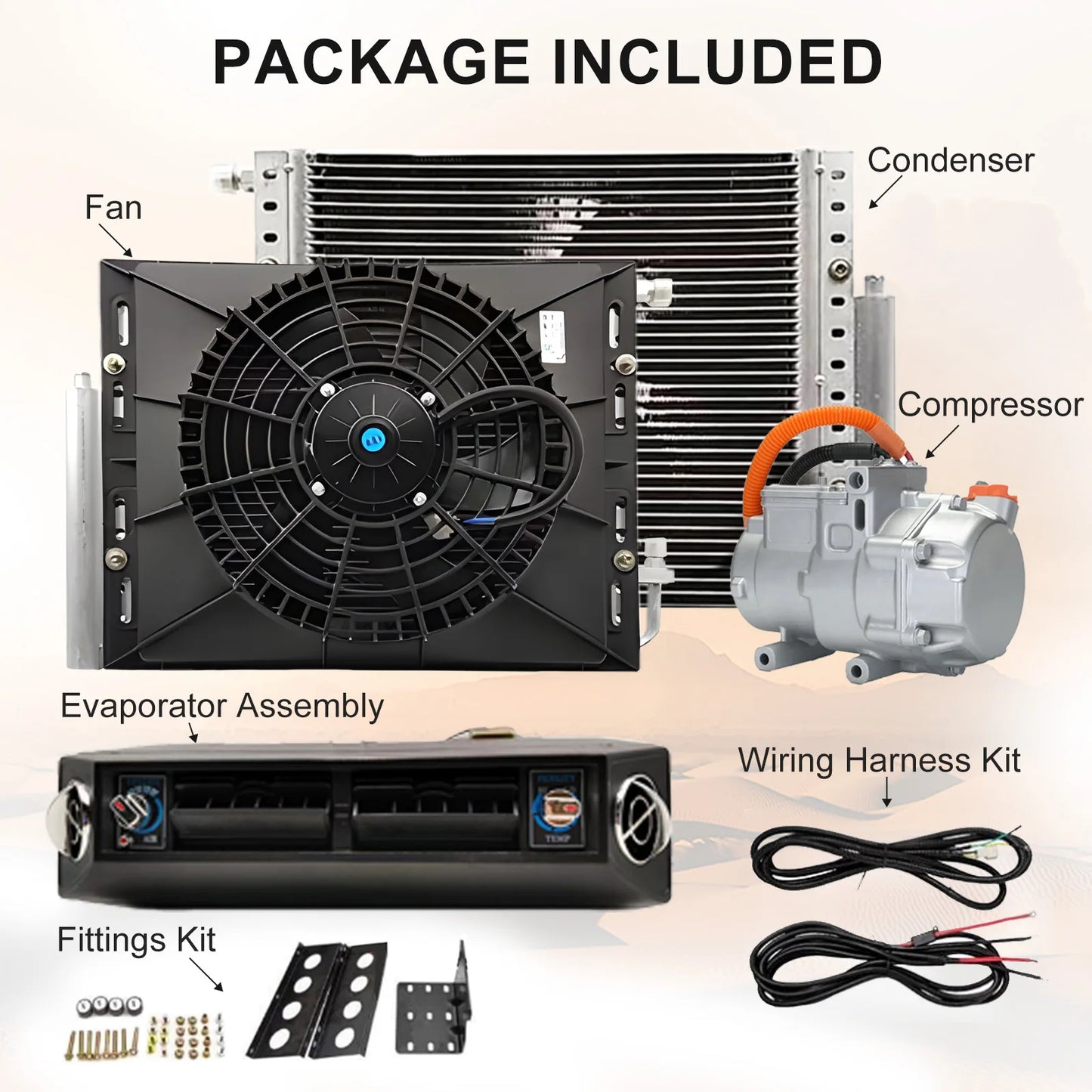 Treeligo Universal 12V Car Air Conditioning Compressor Kit