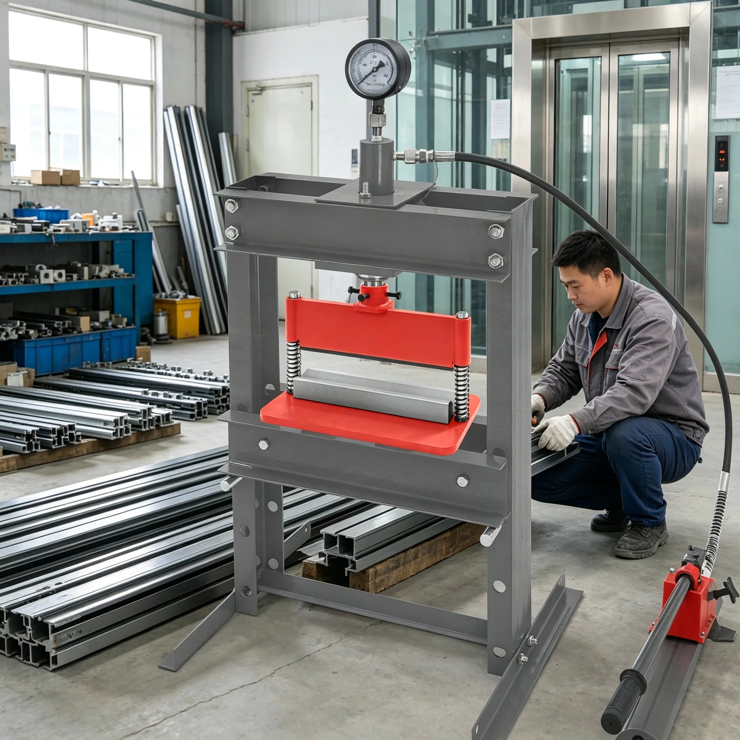 Press Brake Attachment For Hydraulic Shop Presses 12 To 20 Ton 90 Degree