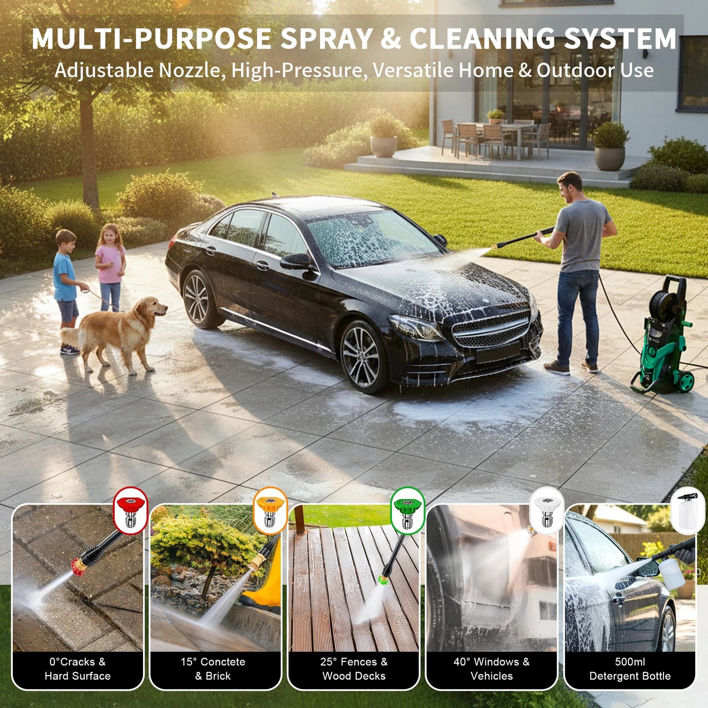 FF FOTING Electric Pressure Washer 4500 PSI With Foam Cannon
