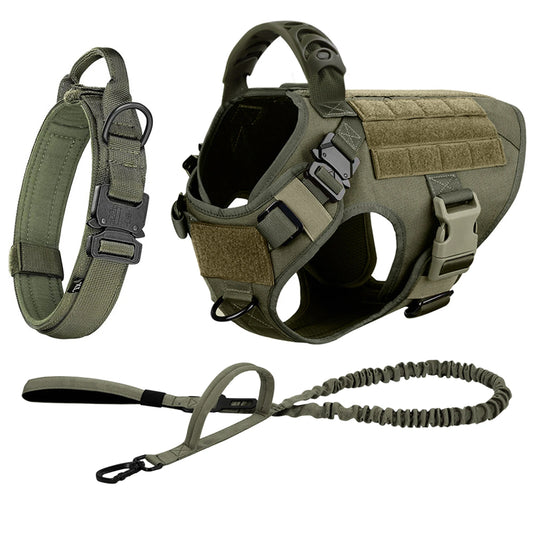 Dog Harness And Leash Set For German Shepherd Malinois Training