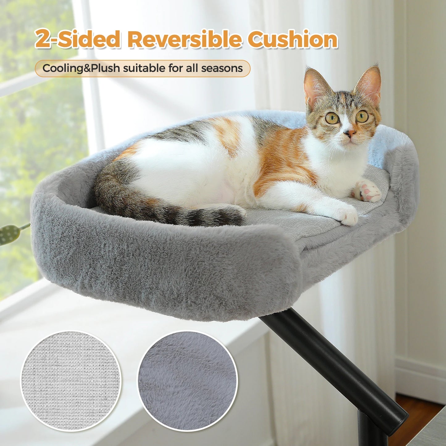 PAWZ Road Cat Desk Bed 360 Rotatable Cat Bed Stand For Indoor Cats