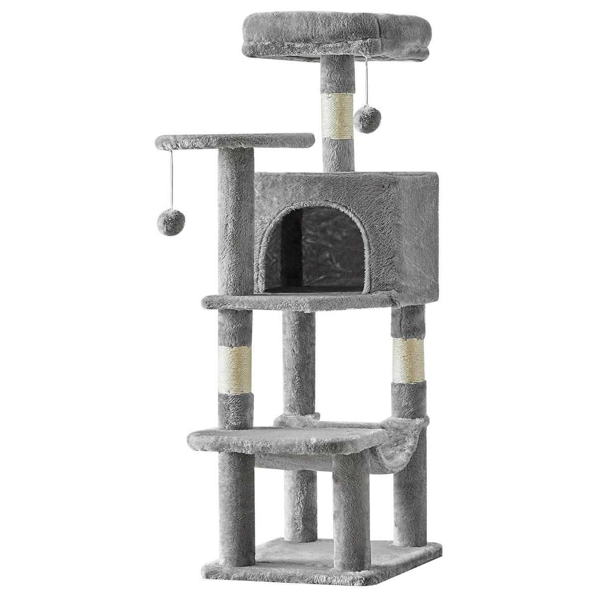 JHK Four Tier Indoor Cat Tree Sisal Scratching Posts