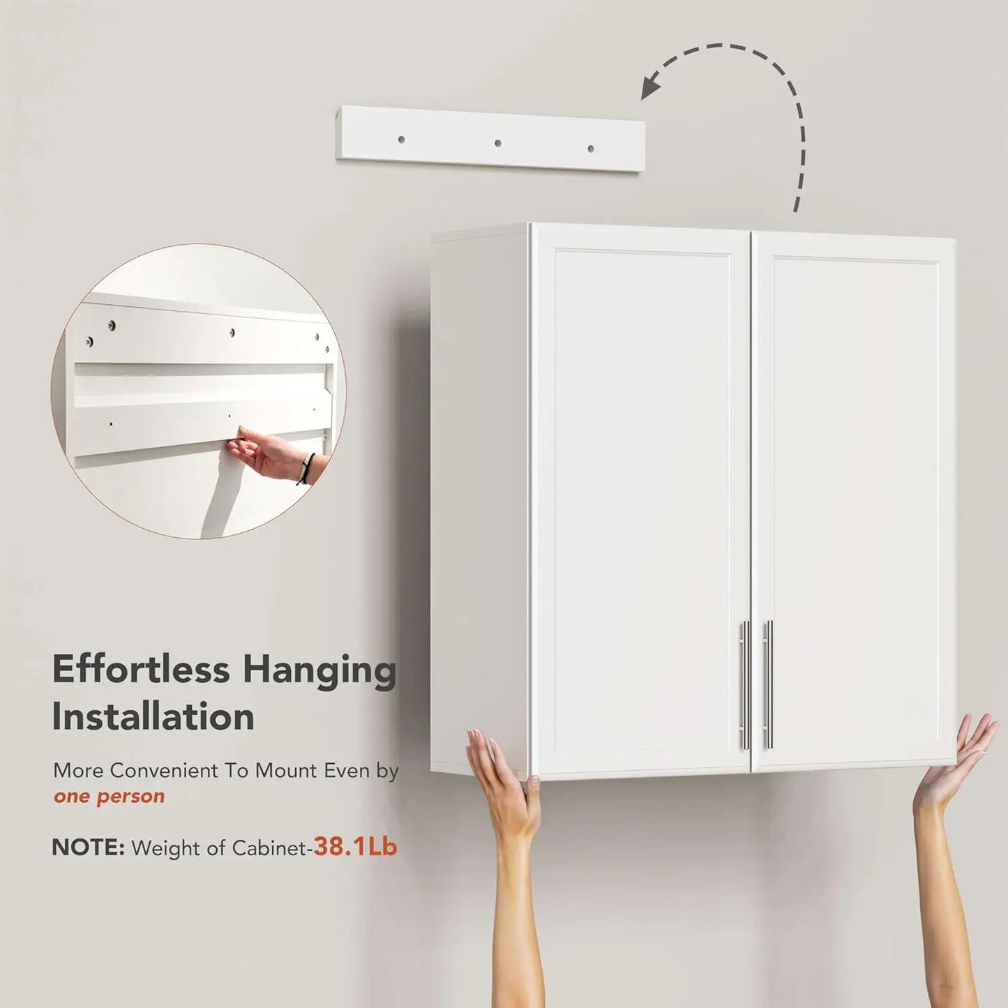 Laundry Room Wall Cabinets With Adjustable Shelves For Storage