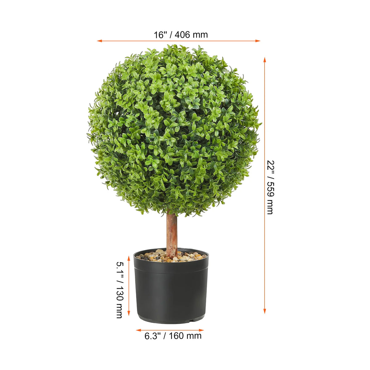 SucceBuy Artificial Boxwood Spiral Tower Topiary Plant
